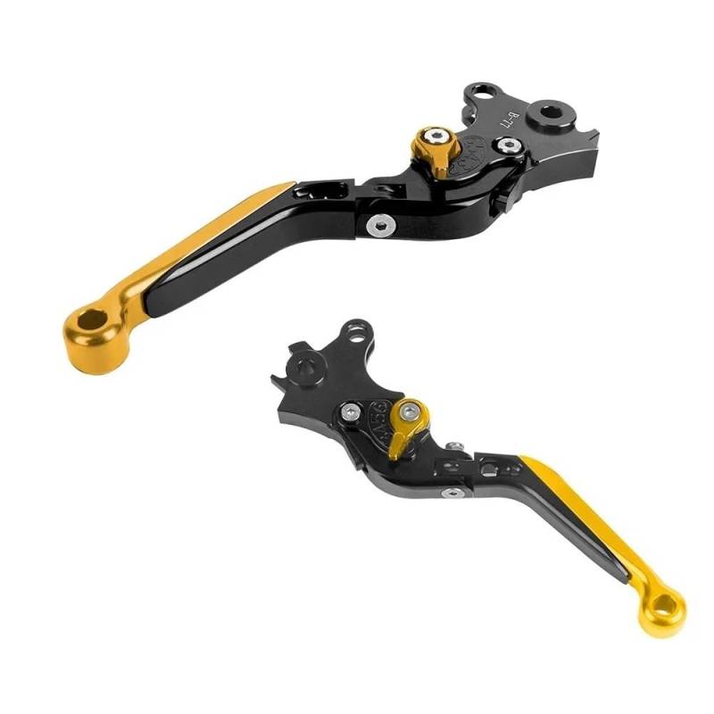 FJHEBIOUB Griff Der Kupplungsbremshebel Für R1200GS R1250GS Abenteuer R1200 R1250 GS LC GS1200 ADV R1250GSA Motorrad Lenker Faltbare Bremse Kupplung Steuerhebel(Black Gold 1) von FJHEBIOUB