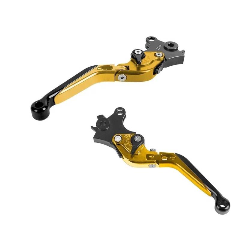 FJHEBIOUB Griff Der Kupplungsbremshebel Für R1200GS R1250GS Abenteuer R1200 R1250 GS LC GS1200 ADV R1250GSA Motorrad Lenker Faltbare Bremse Kupplung Steuerhebel(Black Gold 2) von FJHEBIOUB