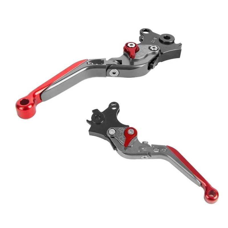 FJHEBIOUB Griff Der Kupplungsbremshebel Für R1200GS R1250GS Abenteuer R1200 R1250 GS LC GS1200 ADV R1250GSA Motorrad Lenker Faltbare Bremse Kupplung Steuerhebel(Titanium red 1) von FJHEBIOUB