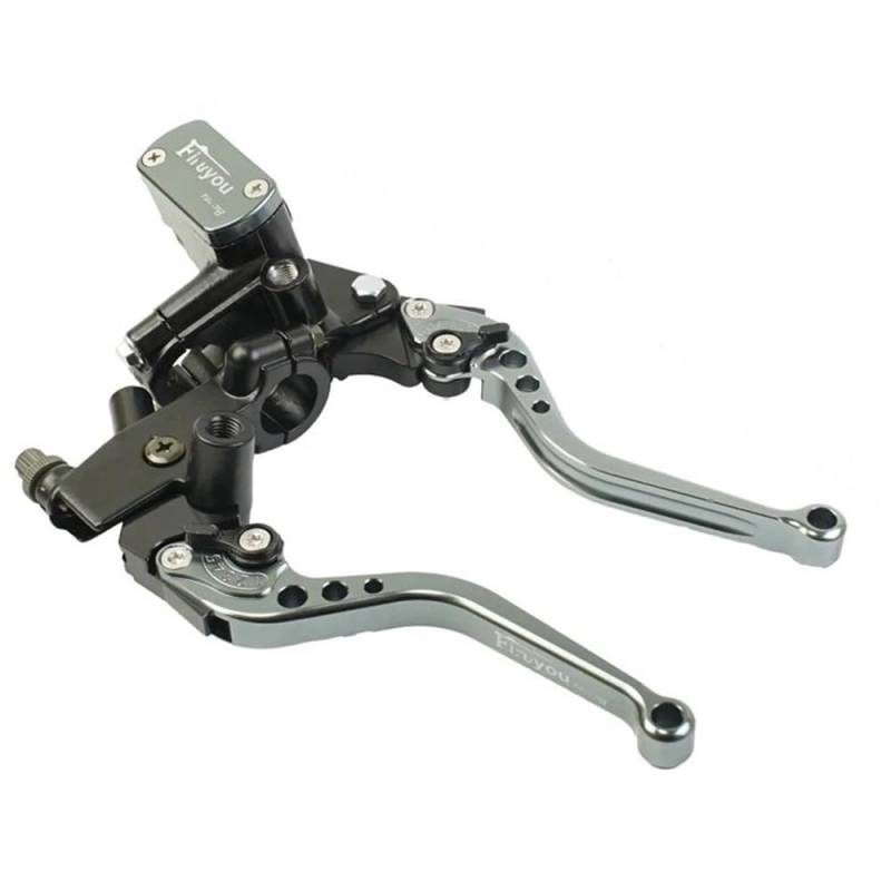FJHEBIOUB Griff Der Kupplungsbremshebel Für Y&AMAHA Für Suzuki Universal 22mm Trommel Bremse Kupplung Linie Master Hebel Set(Titanium Long) von FJHEBIOUB
