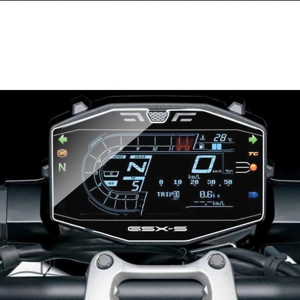 FJHEBIOUB Kratzfeste Motorrad-Displayschutzfolie Für Suzuki GSXS 1000 S GSX-S1000 2021 2022 Zubehör Cluster Scratch Schutz Film Dashboard Screen Protector(2PCS) von FJHEBIOUB