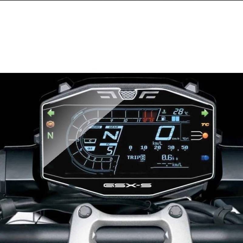 FJHEBIOUB Kratzfeste Motorrad-Displayschutzfolie Für Suzuki GSXS 1000 S GSX-S1000 2021 2022 Zubehör Cluster Scratch Schutz Film Dashboard Screen Protector(2PCS) von FJHEBIOUB