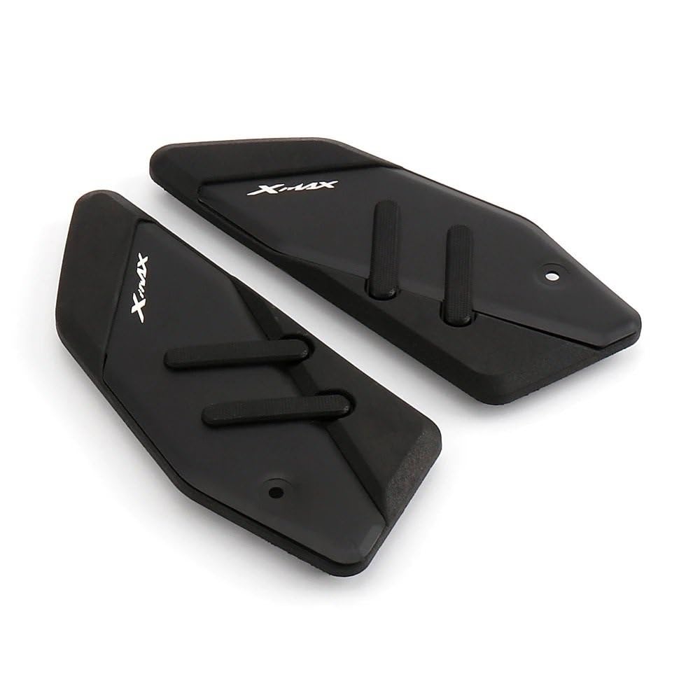 FJHEBIOUB Motorcycle Pedal Für X-MAX 125 250 300 400 XMAX125 XMAX250 XMAX300 XMAX400 2017-2024 Motorrad Fußstütze Fuß Pads Pedal Platte(Front Pedals - Black) von FJHEBIOUB