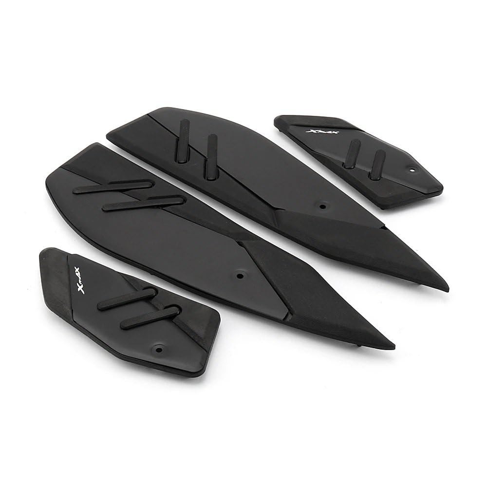 FJHEBIOUB Motorcycle Pedal Für X-MAX 125 250 300 400 XMAX125 XMAX250 XMAX300 XMAX400 2017-2024 Motorrad Fußstütze Fuß Pads Pedal Platte(Front and Rear Pedals - Black) von FJHEBIOUB