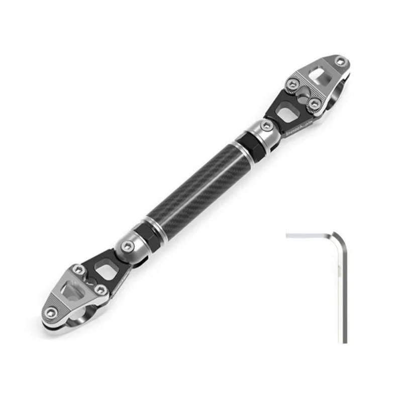 FJHEBIOUB Motorrad-Balance-Querstange Motorrad Balance Bar Griff Halterung CNC Ebene Querstrebe Lenker Modifikation Zubehör(Silver) von FJHEBIOUB