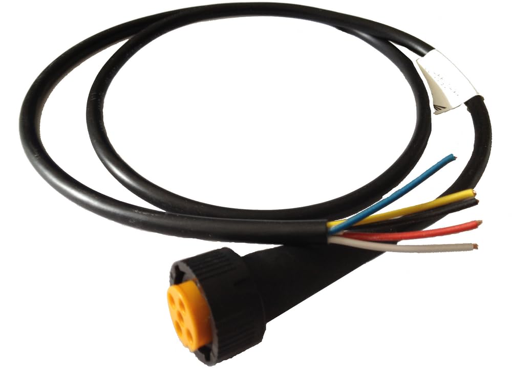 FKAnhängerteile 1 x Aspöck - Open End - Kabel 1m - 5 polig - Bajonett Anschluss - Gelb von FKAnhängerteile