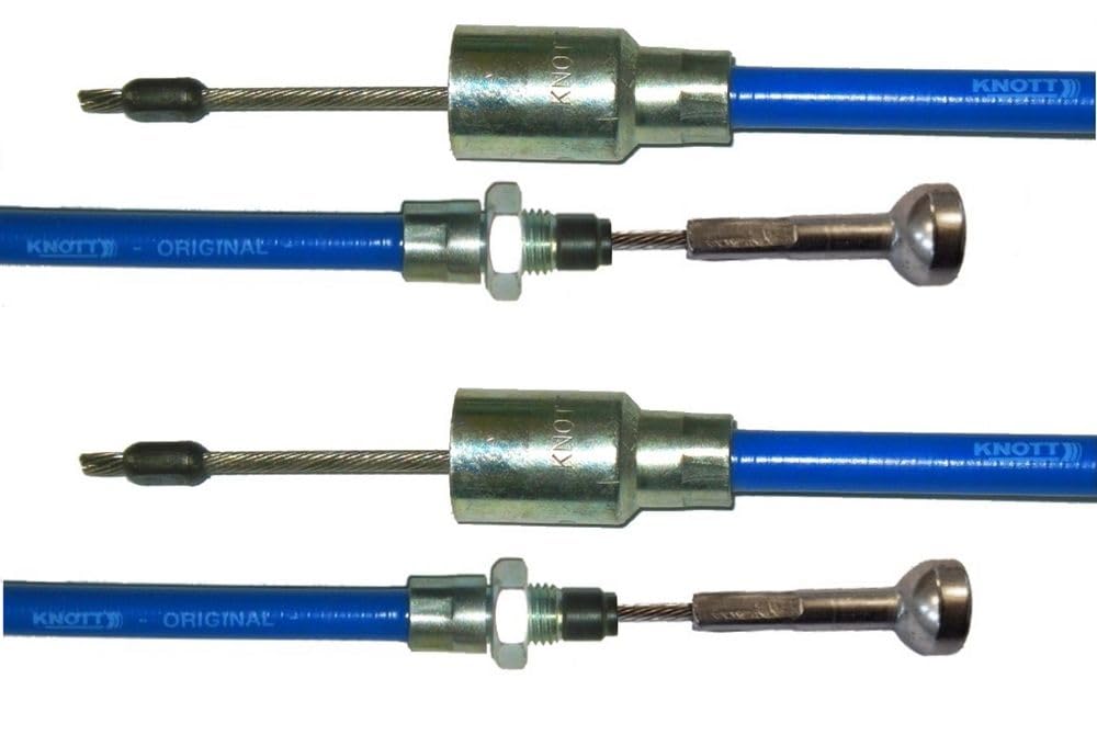 FKAnhängerteile 2 Stück - Knott Bremsseil - Schnellmontage - 980207.06 - HL 730 mm - GL 920 mm - Nirosta von FKAnhängerteile