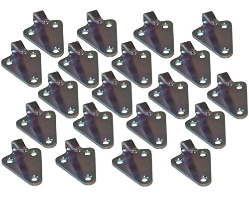 FKAnhängerteile 20 Stück - Dreiloch - Planenhaken - gestanzte Ausführung - Stahl verzinkt von FKAnhängerteile