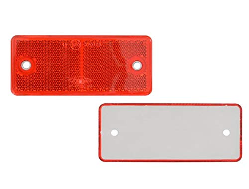 FKAnhängerteile 4 x Rückstrahler - Reflektor - Schrauben - 90 x 40 mm - Rot - Prüfzeichen von FKAnhängerteile