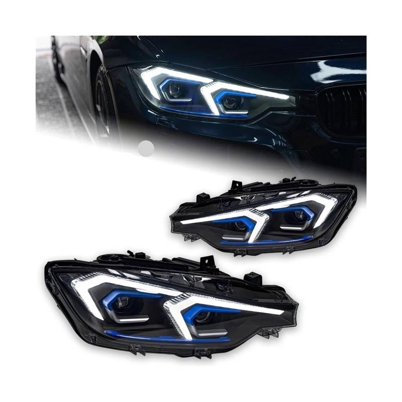 Paar Scheinwerfer Montagekompatibel for Bmw F30 LED -Scheinwerfer -Projektor -Objektiv F31 HEISE LAMPE 318I 320I 325I 328i 330i 335i Drl Automotive Accessoires(For Original Xenon,Left) von FKFSIXZX