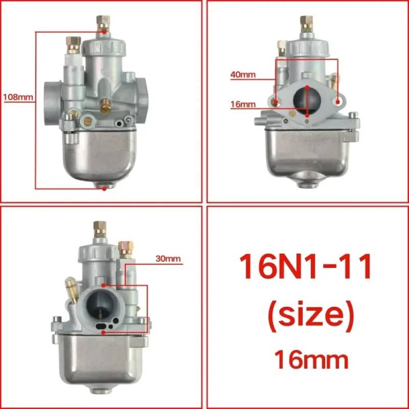 Jingke Carburetor BVF 16N1-11 kompatibel mit Simson S50 S51 S70 Motorcycles 16mm 19mm 21mm(16N1-11 16mm) von FKRTQIYN