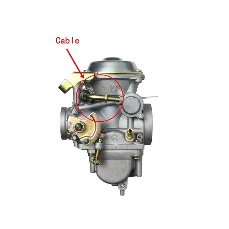 Motorradkarburetor kompatibel mit GN250 GN300 DR250 SR250 Roketa JS400-7 HS400 Scout 300cc-400cc(GN250 Cable) von FKRTQIYN