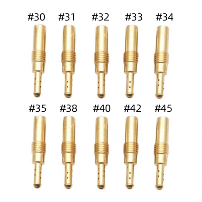 Set von 10 kompatiblen Hauptdüsen für PWM OKO CVK NSR KSR Motorradkarburetoren Kraftstoffeinspritzzubehör(30-45) von FKRTQIYN