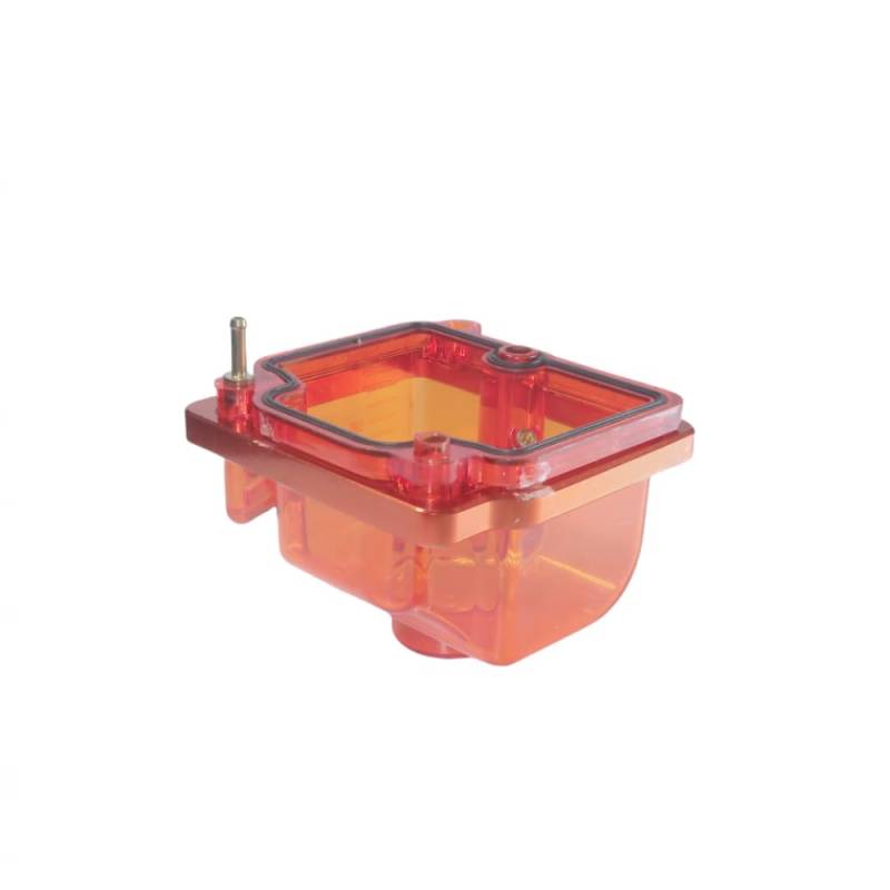 Universelle transparente Schwimmerschüssel Untere Abdeckung für KSR Oko Koso-Vergaser kompatibel mit 21-34 mm Dirtbikes(Orange color) von FKRTQIYN