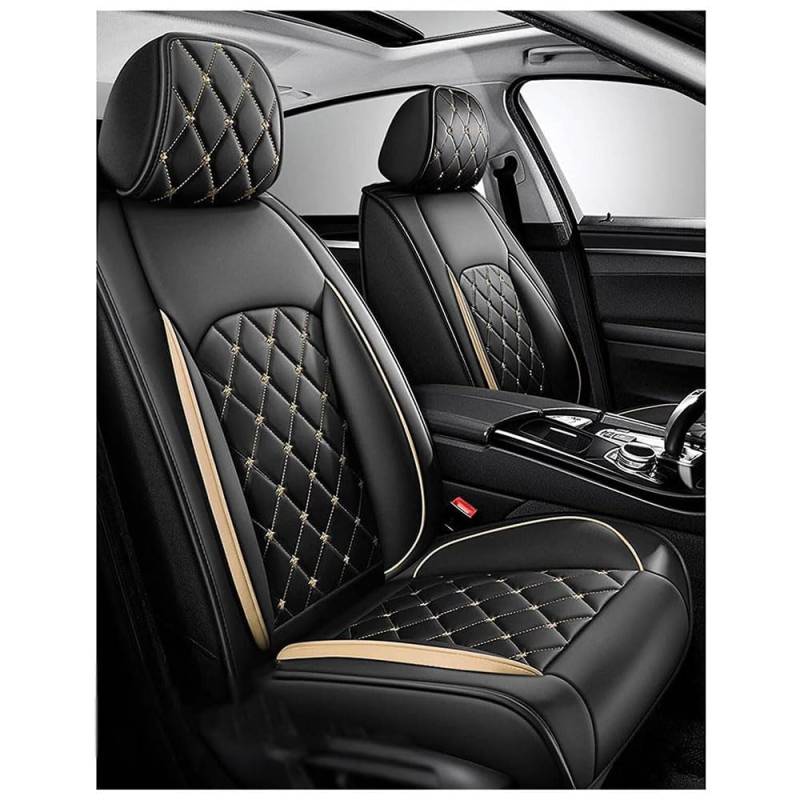 FKSWJZXD Autositzbezüge Leder Vorder- und Rücksitzbezüge für Suzuki Ignis 2016 2017 2018 2019 2020 2021 2022 2023, 5 Stück, komplettes Set, Leder wasserdichte,A von FKSWJZXD
