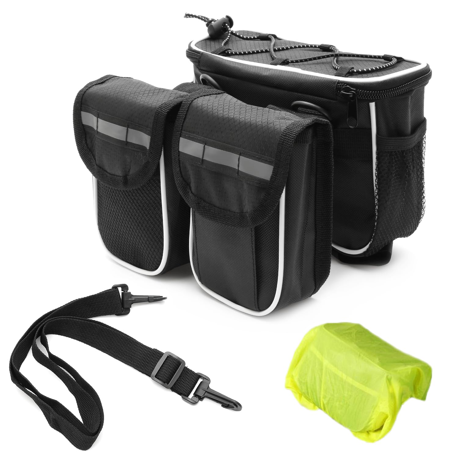 FL HUA Fahrrad Lenkertasche groß, Wasserdichter Fahrradkorb Tasche, Fronttasche Fahrrad Gabel Radfahren lenkertasche für, Mountainbike, Rennrad, Scooter FL HUA Fahrrad Lenkertasche groß, Wasserdichter Fahrradkorb Tasche, Fronttasche Fahrrad Gabel Radfahren lenkertasche für, Mountainbike, Rennrad, Scooter von FL HUA