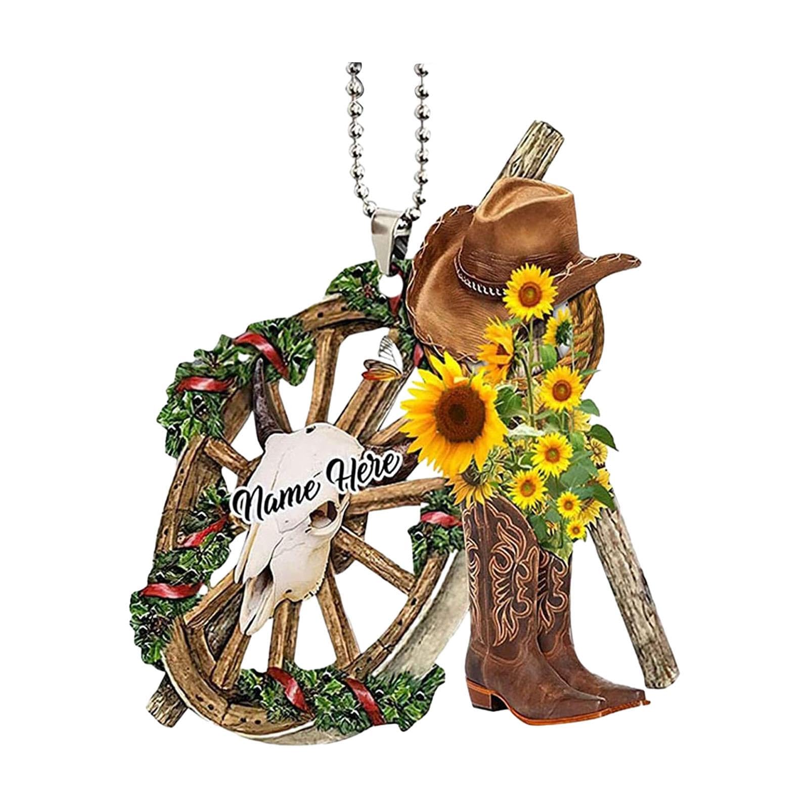 FLCPJGV Cowboy-Themen Ornament für Rückspiegel 3,1 Zoll, Style B FLCPJGV Cowboy-Themen Ornament für Rückspiegel 3,1 Zoll, Style B von FLCPJGV