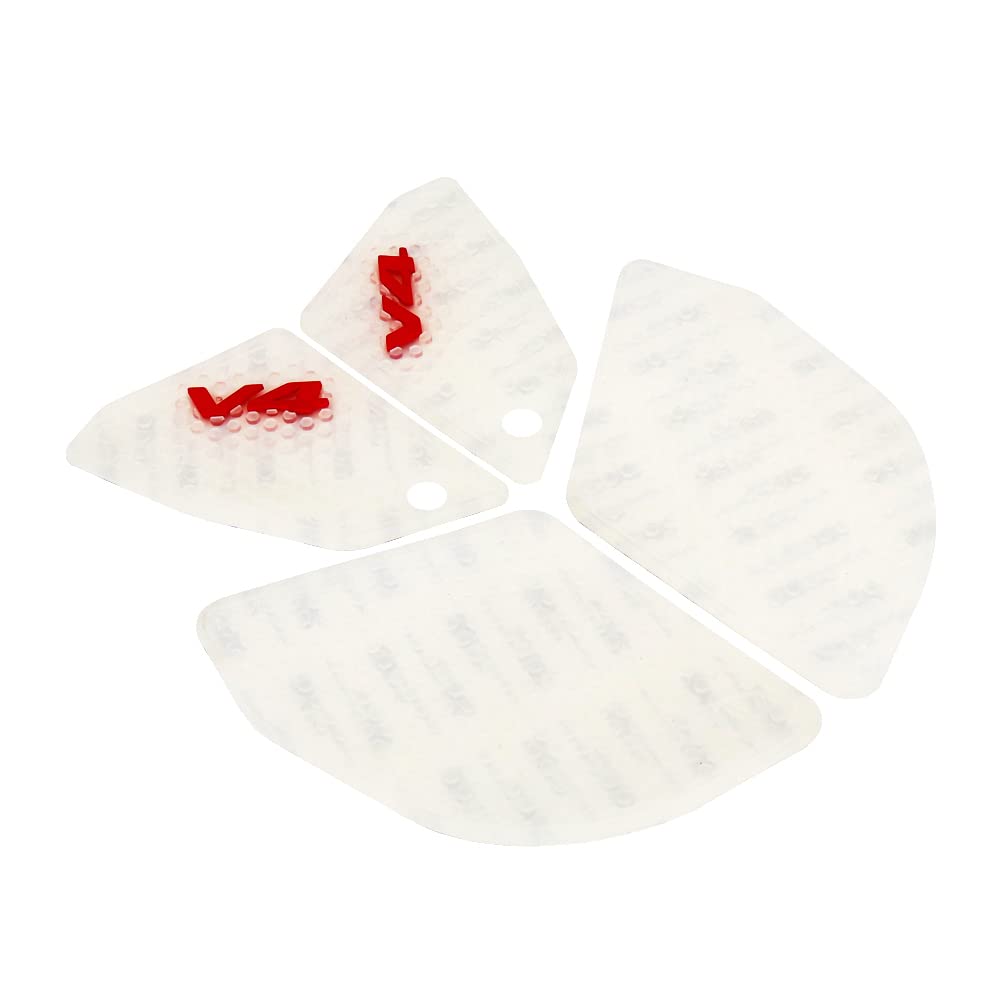 Motorrad tankpad Für Ducati Panigale V4 SR SP2 V4S 2022 2023 Motorrad Anti-Rutsch-Tankpad Gas Kniegriff Traktion Seitenaufkleber (Color : Transparent - a Set) von FLECHR