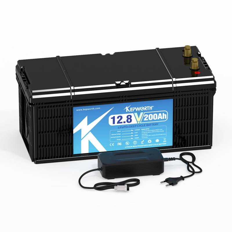 12v 200ah Lifepo4 Batterie mit Grade A Zellen und perfektem BMS Tiefe Zykluszeiten bis zu 10000 für Trolling Motor RV Camping Solar Haushaltsgeräte unterstützen Serien- und Parallelschaltung von FLLYROWER