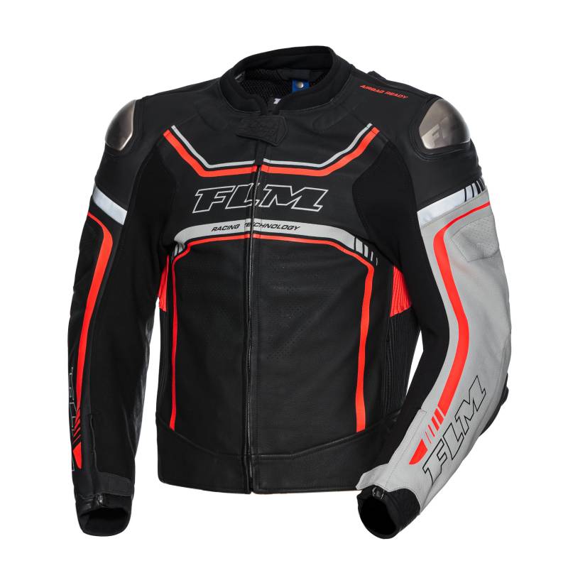 FLM Le Mans GP Lederkombijacke schwarz/rot 54 Herren von FLM