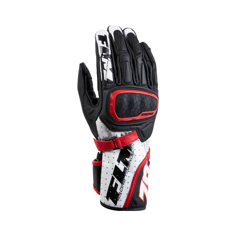 FLM Mandalika Racing Damen Lederhandschuh lang schwarz/rot 7,5 Damen von FLM