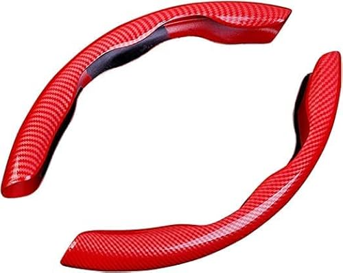 2 Stück Auto Lenkradbezug für Mercedes Benz M-Class ML W163 W164 W166 320 350 400 500, Kohlefaser Anti Rutsch Auto Lenkradhülle Lenkradabdeckung Halb segmentierter Lenkradschutz,B Red 2 Stück Auto Lenkradbezug für Mercedes Benz M-Class ML W163 W164 W166 320 350 400 500, Kohlefaser Anti Rutsch Auto Lenkradhülle Lenkradabdeckung Halb segmentierter Lenkradschutz,B Red von FLOSHO