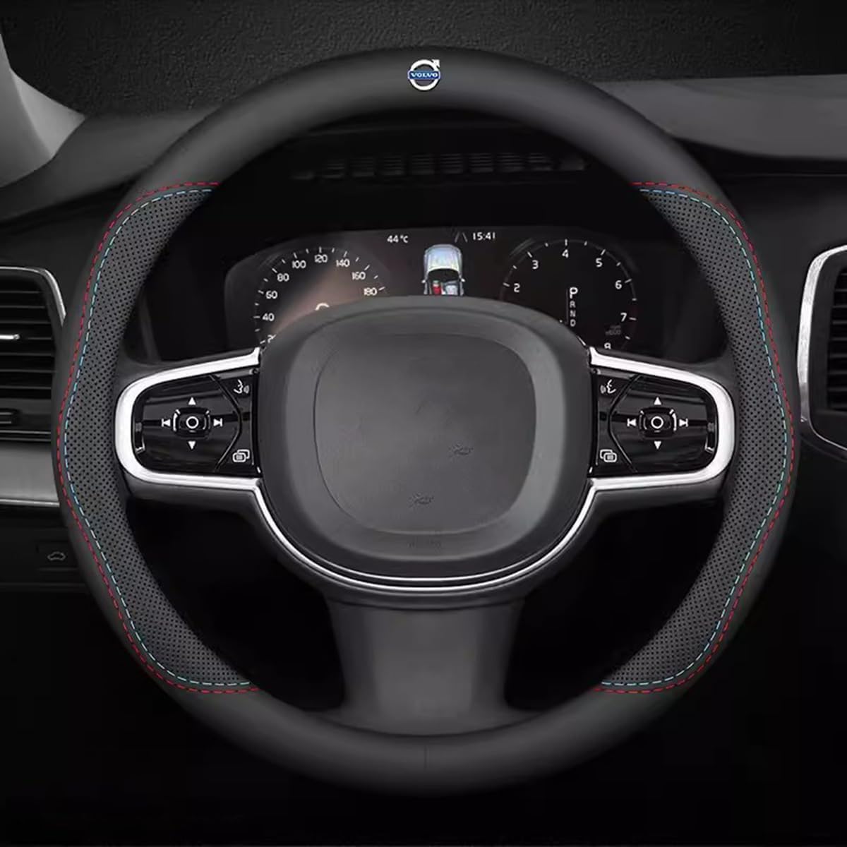 Auto Lenkradbezug für Volvo V70 2007-2016, Auto Lenkradabdeckung Auto Lenkradhülle Lenkradschoner, Anti Rutsch Atmungsaktiv lenkradschutz Zubehör,A Auto Lenkradbezug für Volvo V70 2007-2016, Auto Lenkradabdeckung Auto Lenkradhülle Lenkradschoner, Anti Rutsch Atmungsaktiv lenkradschutz Zubehör,A von FLOSHO