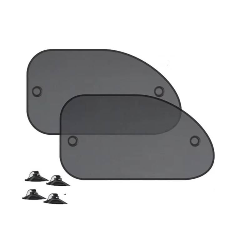 Auto Sonnenschutz Autofenster-Sonnenschutzabdeckung Zubehör Sonnenschutz UV-Schutz Auto Front-/Heckfenstervorhang Seitenglas Mesh-Sonnenblenden Autoscheibe Sonnenblende(Black 2X B) von FLPLZKMNZK
