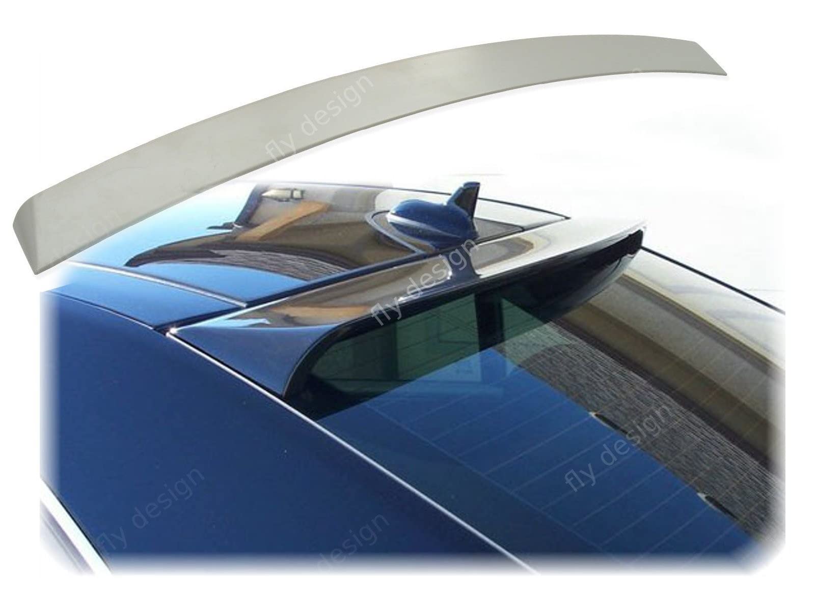 FLY DESIGN 70239 Dachspoiler passend für Mercedes Benz W212 E-Klasse, Dachflügel, Spoilerlippe für Auto-Tuning, in L-Still, ABS Kunststoff, Obsidianschwarz 197 lackiert von FLY DESIGN