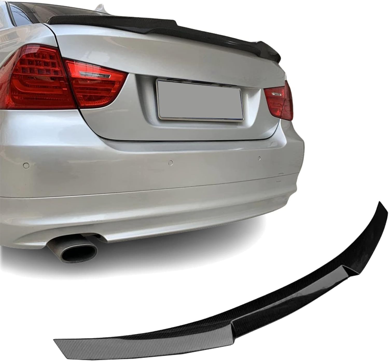 FLY DESIGN 70249 Heckspoiler für BMW 3er E90, Spoiler Heckflügel, Spoilerlippe für Auto-Tuning Carbon Optik von FLY DESIGN