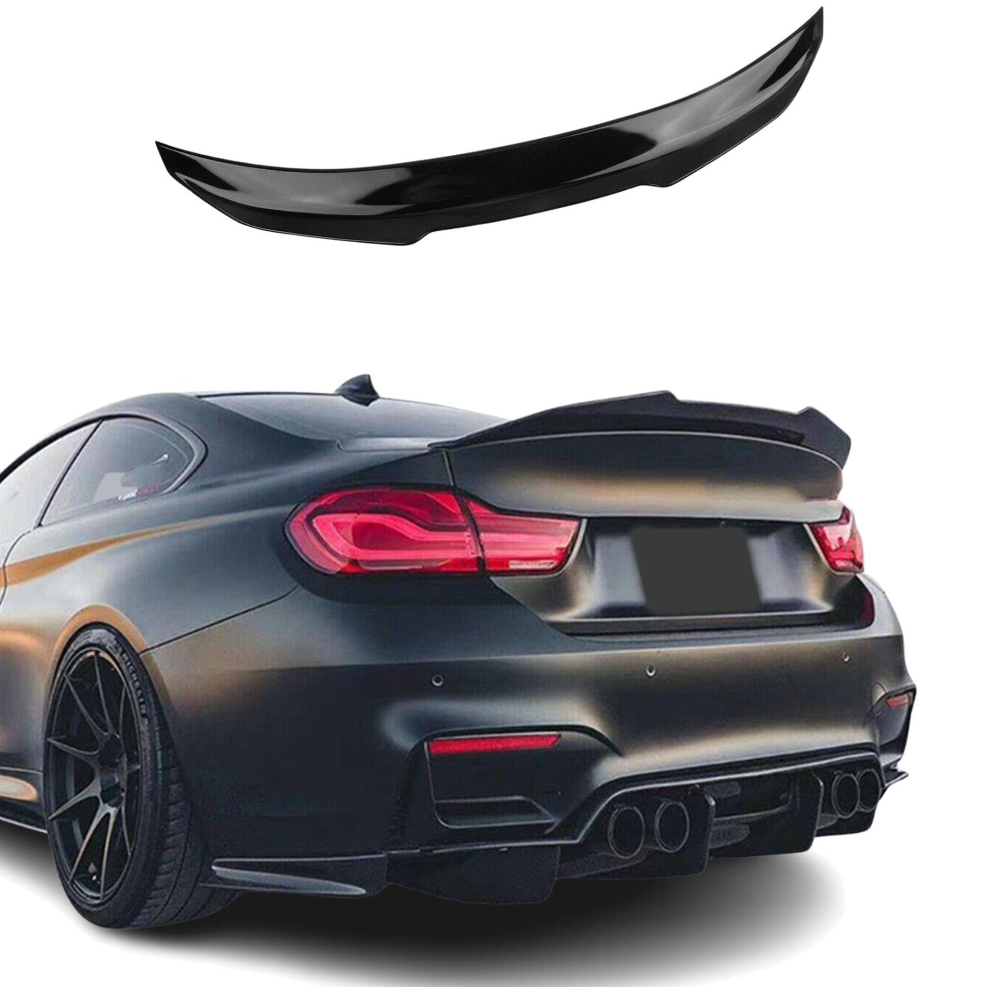 Fly Design Heckspoiler passend für BMW F30 3er Limo PSM Style Glanz Schwarz aus ABS von FLY DESIGN