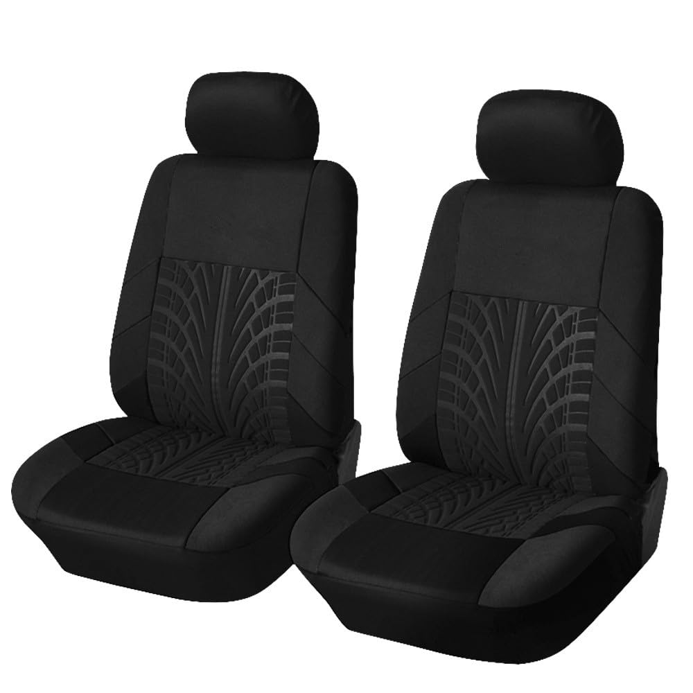 Auto Sitzbezüge für Mini Clubman/Countryman R55 F54/R60 F60 One/S/Cooper/JCW 5-Seats Universal rutschfest Allwetter Vordersitze Rücksitze Sitzschoner Schonbezüge,2 Seats-Black von FLYIFE