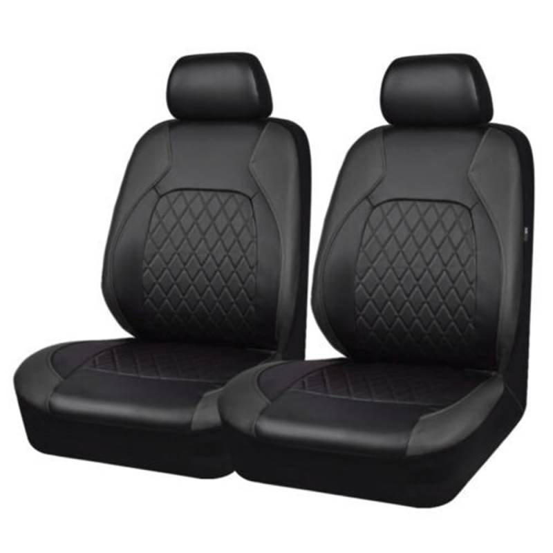 FLYIFE Universal Auto Sitzbezüge für Nissan Skyline R33 R32 R30 R31 V35 V36 V37 5-Seats Allwetter rutschfest Leder Vordersitze Rücksitze Schonbezug Sitzschoner,2 Seats-Black von FLYIFE