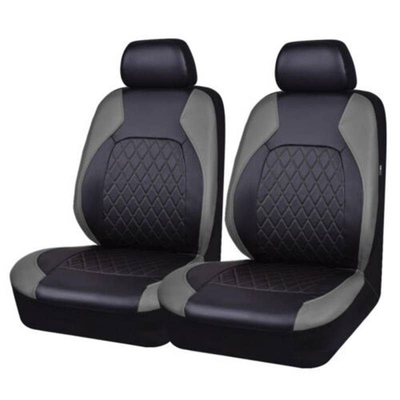 FLYIFE Universal Auto Sitzbezüge für Suzuki Jimny GJ FJ/Samurai/Alto K/GF/HA/Baleno EW/EG 5-Seats Allwetter rutschfest Leder Vordersitze Rücksitze Schonbezug Sitzschoner,2 Seats-Grey1 von FLYIFE