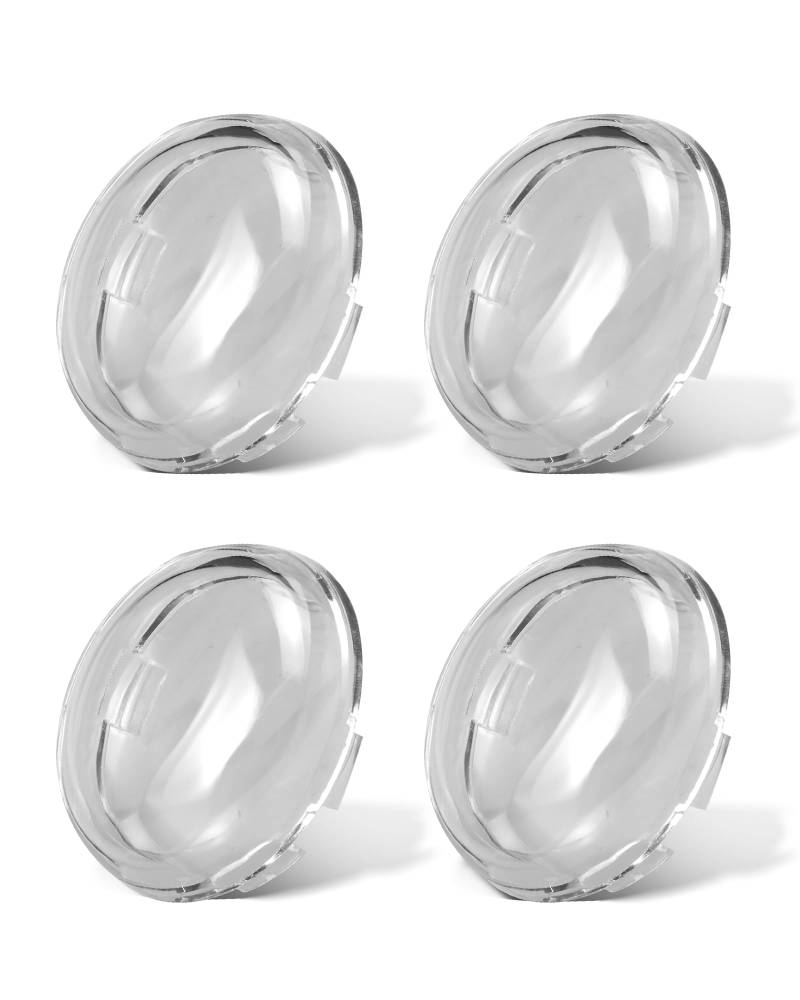 FLYINGWING Blinkerglas-Bullet-Blinkerglasabdeckungen, kompatibel mit Harley Touring Softail Dyna Sportster Street Glide Road King Electra Glide 1997–2024, 4 Stück (weiß) von FLYINGWING