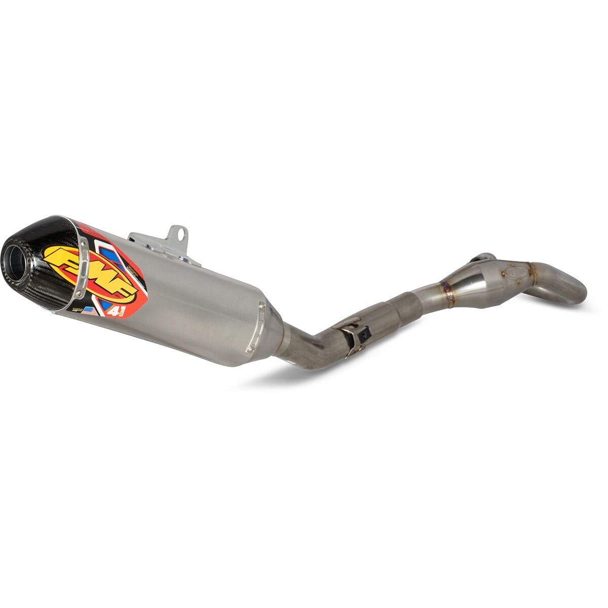 HON CRF450R'21 S/S ALUM FACT-4.1 RCT W/C-F END CAP CMPLT EXHAUST SYSTM W/SS MGBMB HDR von FMF Racing