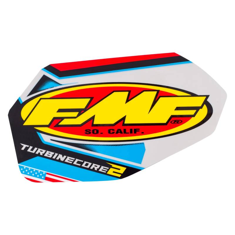FMF Motorrad-Aufkleber für Endschalldämpfer - TURBINE CORE 2 Logo - Multicolor Vinyl Aufkleber für Metall - Moderner Stil - 1 Count - Outdoor von FMF