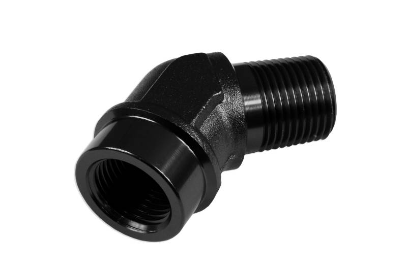 Weiblich-zu-Mann Alu Fitting Adapter Verbinder Anschluss 45' 3/8 NPT Schwarz von FMIC.EU PERFORMANCE