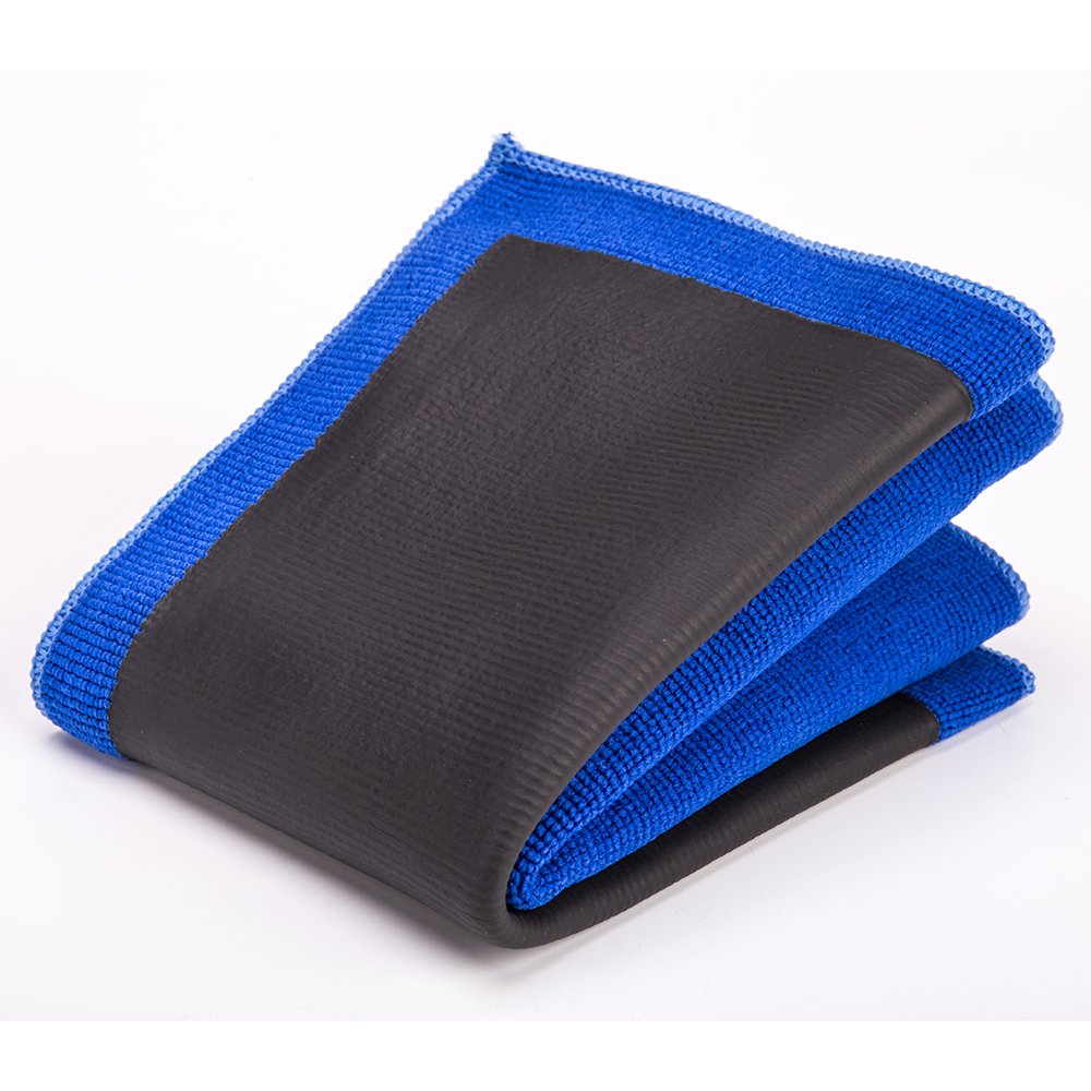 FMS Clay Tuch Mikrofasertücher 30 x 30 cm Spezial Reinigungstuch zur Lackpflege, Lackreinigung, Autopflege, Alternative zu jeder Lackknete, wiederverwendbar (30 * 30cm-Blau) von FMS