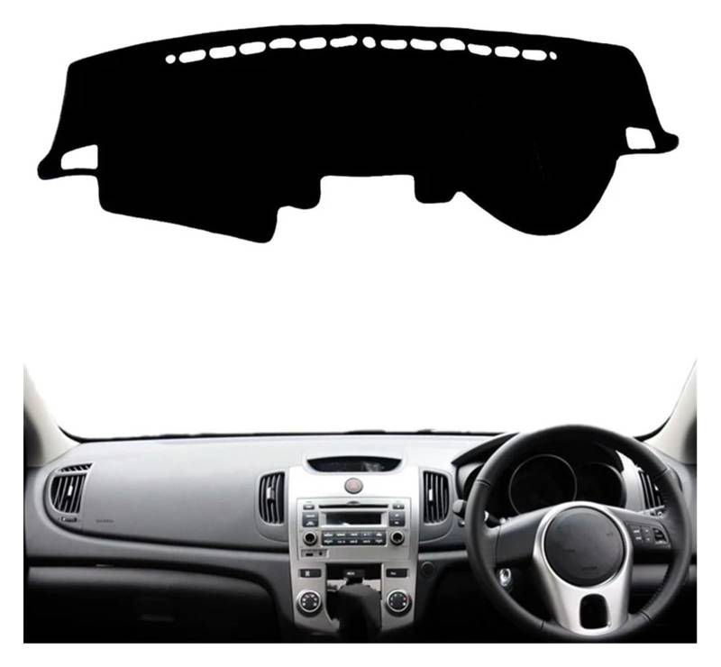Auto Armaturenbrett Matte Für KIA Für Forte Für Cerato Für TD 2009-2012 2013 Auto Armaturenbrett Abdeckung Matte Teppich Sonnenschutz Schutz Teppich(Black,Lhd) von FNCVTM