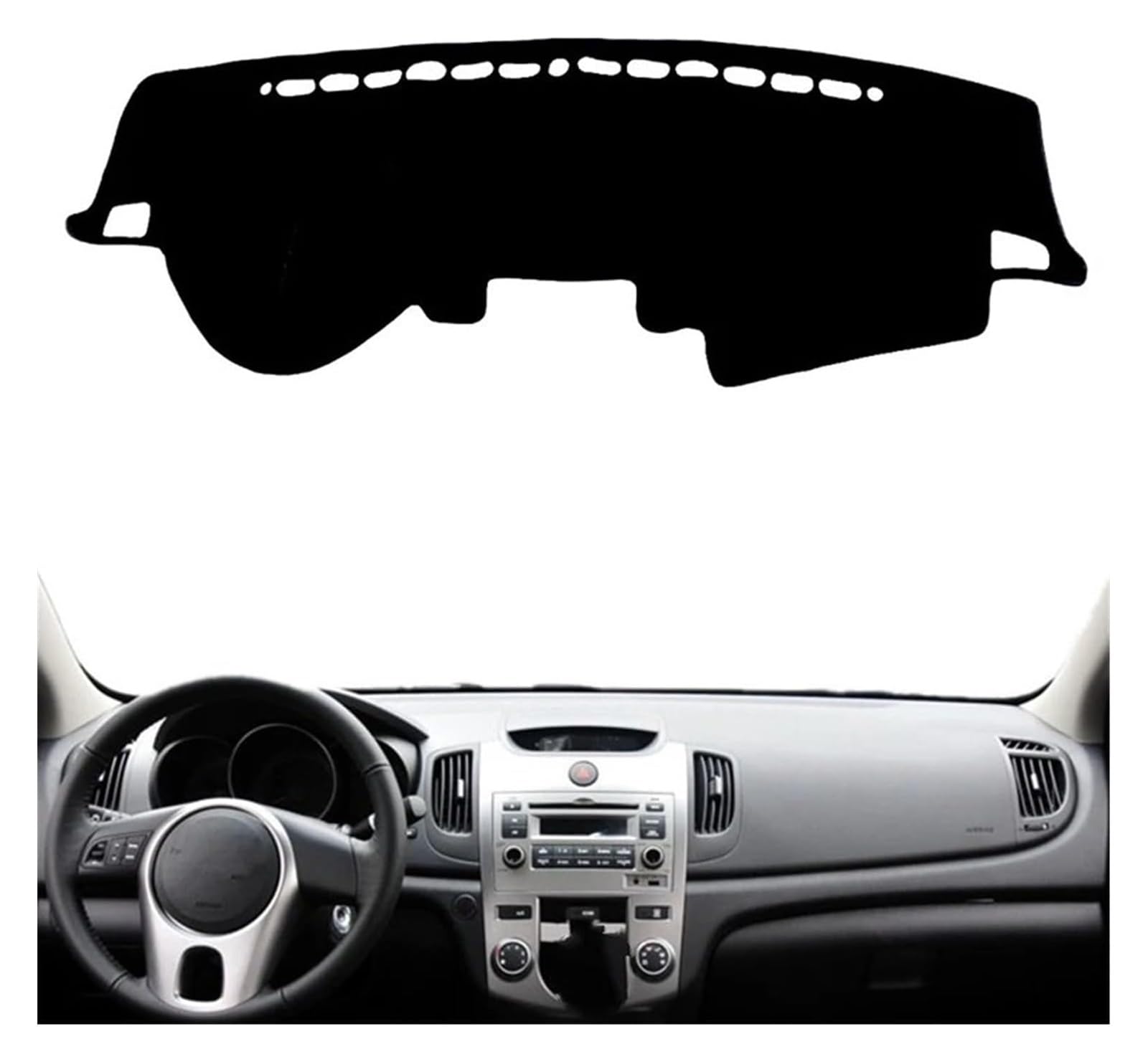 Auto Armaturenbrett Matte Für KIA Für Forte Für Cerato Für TD 2009-2012 2013 Auto Armaturenbrett Abdeckung Matte Teppich Sonnenschutz Schutz Teppich(Red,Lhd) von FNCVTM