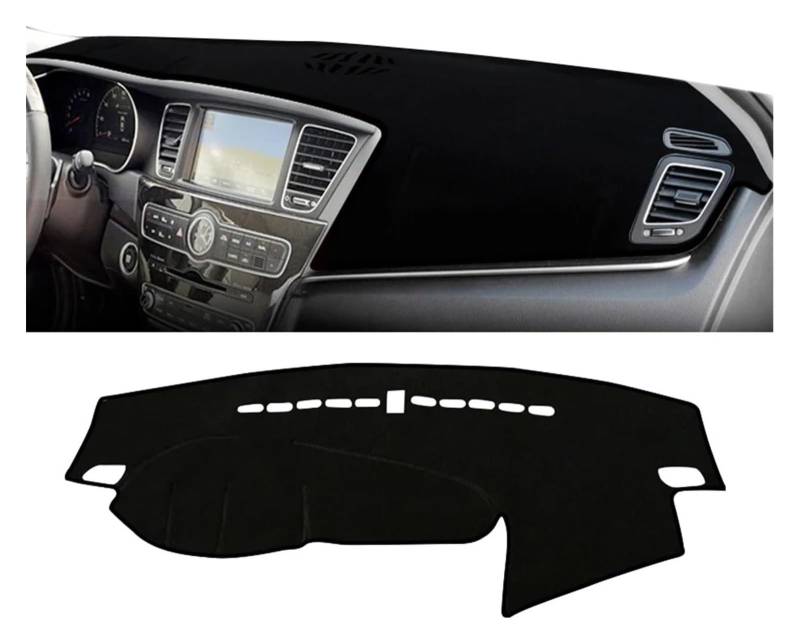 Auto Armaturenbrett Matte Für Kia Für Cadenza Für K7 2009 2010 2011 2012 2013 2014 2015 Auto Armaturenbrett Abdeckung Matte Sonnenschutz Instrumententafel Teppich(A LHD Black Side) von FNCVTM