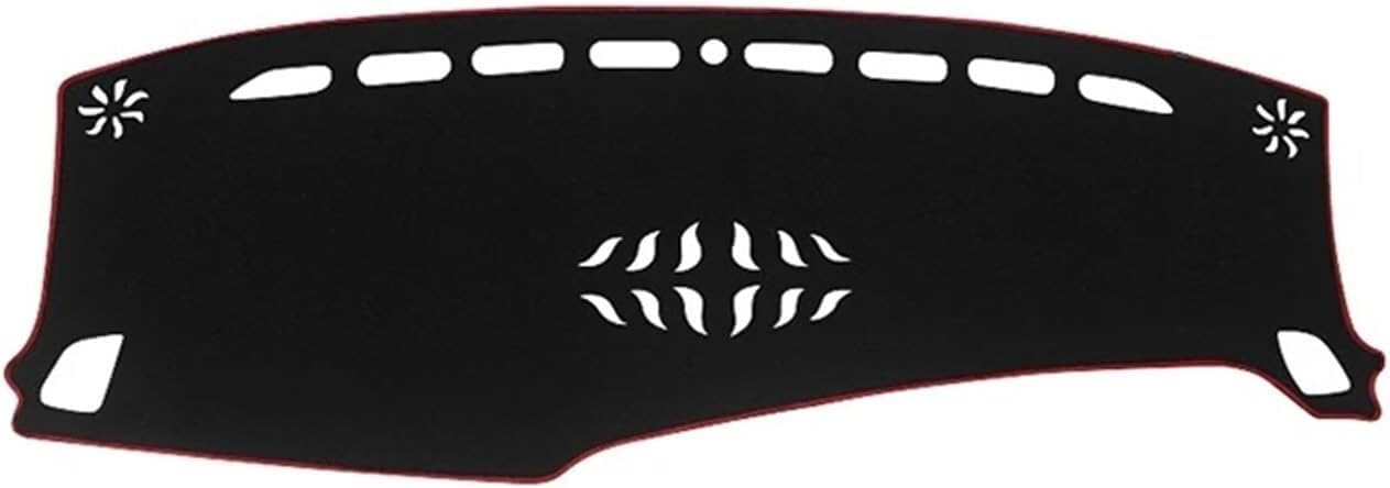 Auto Armaturenbrett Matte Für Kia Für Carnival Für KA4 2020 2021 2022 2023 2024 Auto Armaturenbrett Abdeckung Matte Sonnenschutz Pads Teppiche(A RHD Red Side) von FNCVTM