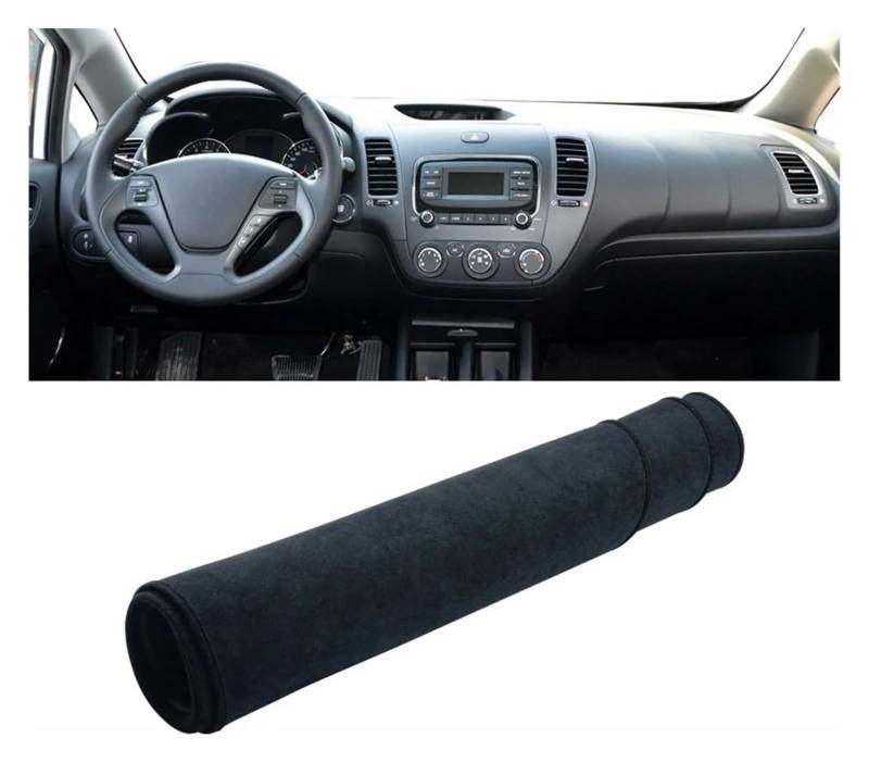 Auto Armaturenbrett Matte Für Kia Für Cerato Für Forte Für K3 2013 2014 2015 2016 2017 2018 Auto Armaturenbrett Abdeckung Matte Sonnenschutz Pads(B LHD Black) von FNCVTM