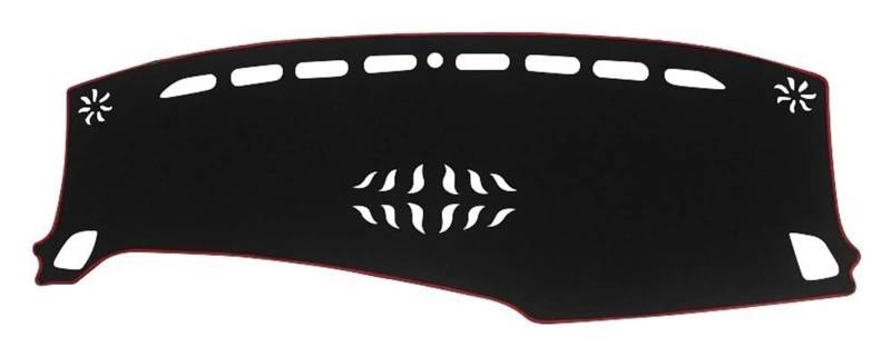 Auto Armaturenbrett Matte Für Kia Für Sedona Für Carnival Für KA4 2020 2021 2022 2023 2024 Auto Armaturenbrett Abdeckung Matte Sonnenschutz rutschfeste Unterlage(A Red Side LHD) von FNCVTM