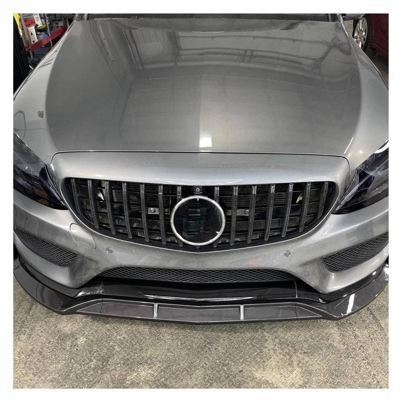 Für B&ENZ Für C-Klasse W205 Für Sport C180 C200 C300 2016 2015-2018 Schwarze Untere Klinge Splitter Spoilerlippe Auto Frontstoßstange Front Stoßstange von FNCVTM