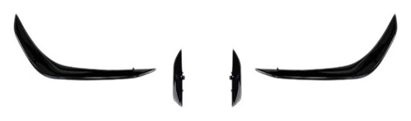Für B&ENZ Für CLA45 Für AMG C118 2020 2021 Glänzend Schwarz Spoilerlippensatz Nebel Dekorative Abdeckung Auto Frontstoßstange Front Stoßstange von FNCVTM