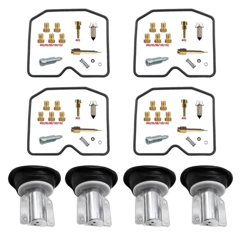 Vergaser Reparatursatz Für K&awasaki Für Zephyr 1100 ZR1100 1992-1996 Motorradvergaser-Reparatursatz Schwimmende Nadeldichtungsteile(X6) von FNCVTM