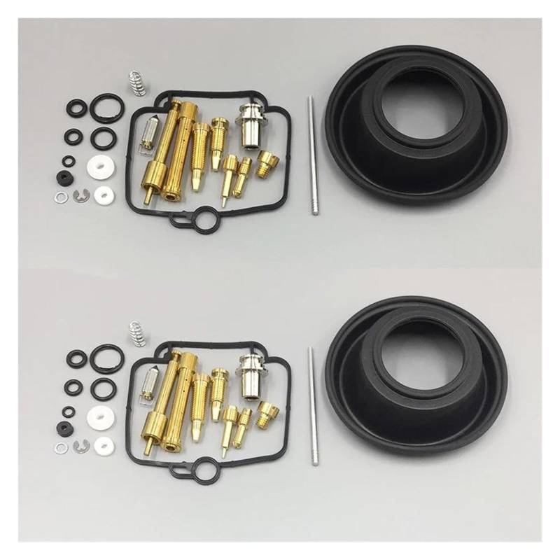 Vergaser Reparatursatz Für Suzuki 1989-2000 GS500E Motorrad Vergaser Reparatur Carb Rebuild Teile Ersatz Membran Float Kit(Black 2) von FNCVTM