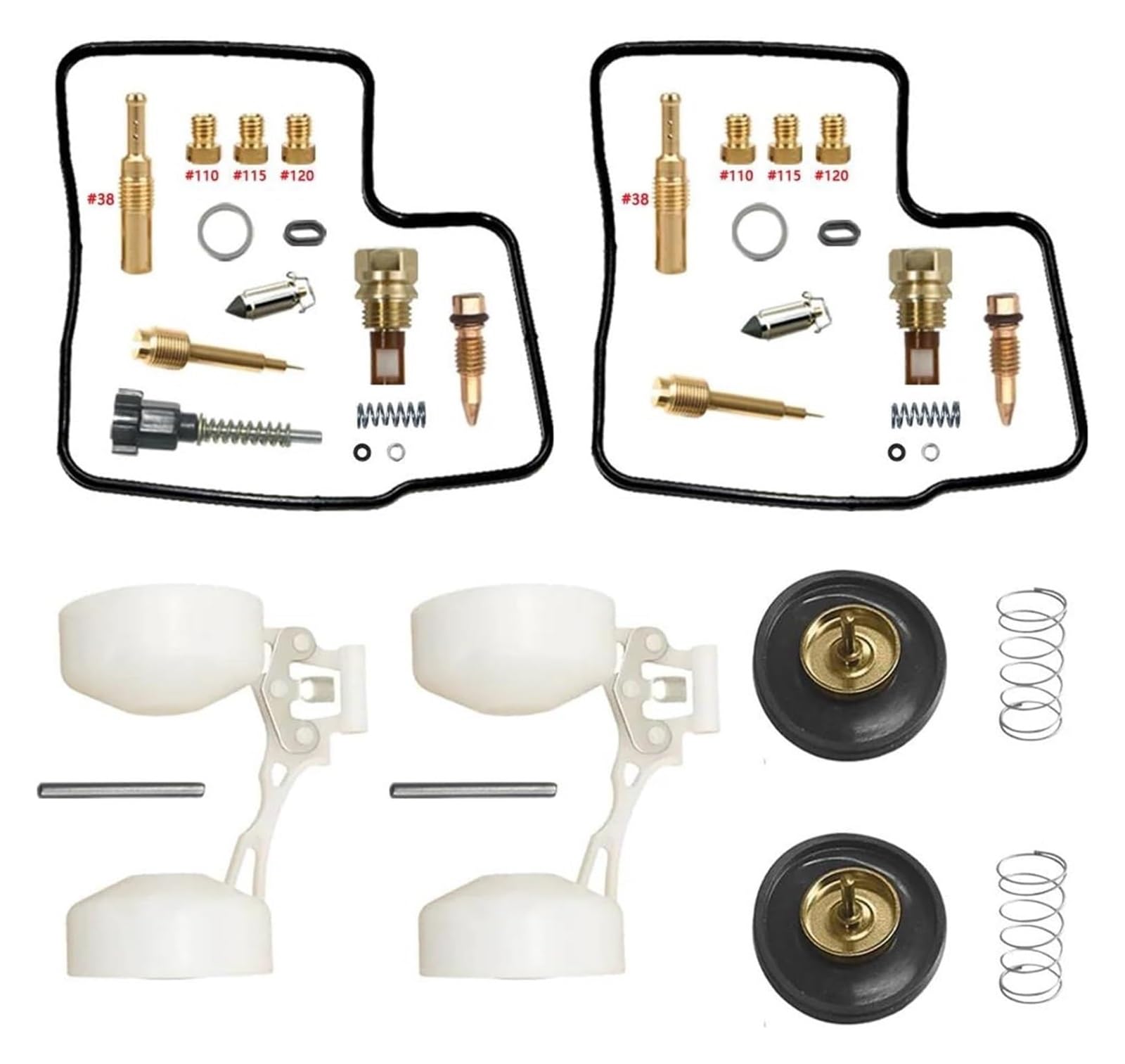 Vergaser Reparatursatz Für VT600C Für Shadow PC21 Für V-Typ Für Zylinder VT600 Motorrad Vergaser Reparatur Float Aircut Teile Carb Ersatz(Color 1) von FNCVTM
